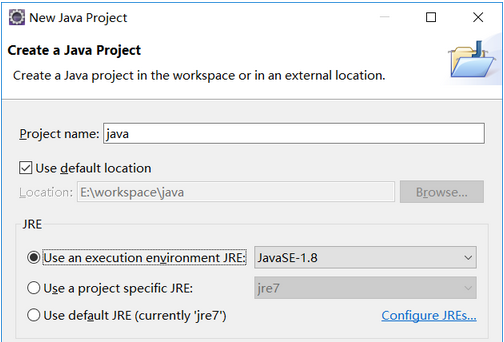 eclipse创建java项目教程