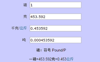 一磅等于多少斤